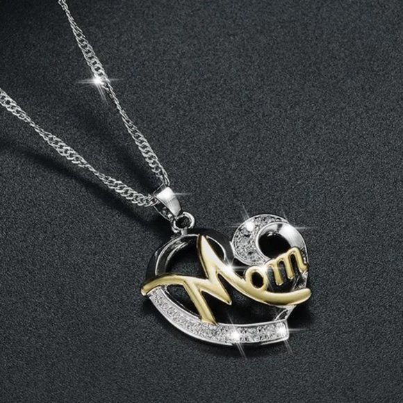 “Mom” in my Heart 925 Necklace - Picture 4 of 13